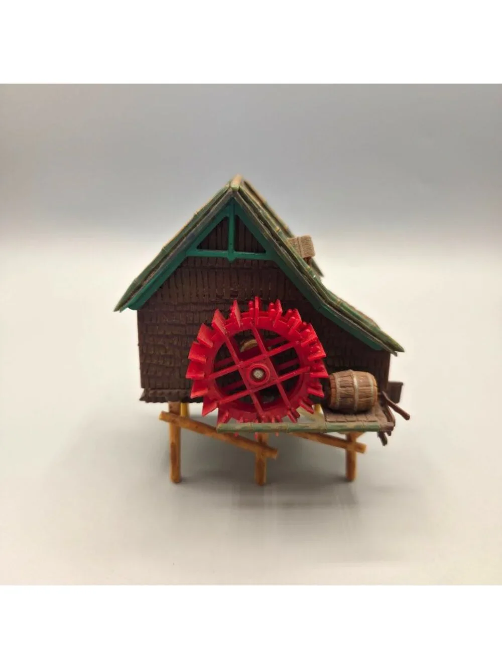 Vintage Penn-Plax Aquarium Fish Tank Decor Bubbler Water Wheel Rice Mill